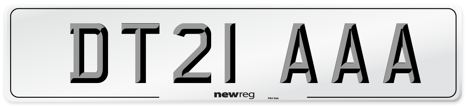 DT21 AAA Number Plate from New Reg
